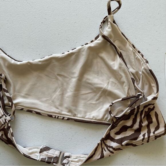 NWT Good American Zebra Bikini Swim Plus Size BBW Curvy Big Bust Top - Picture 3 of 7